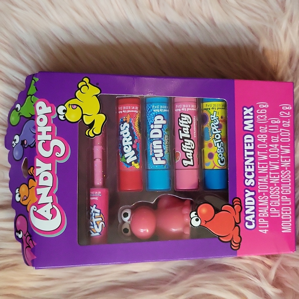 New Listing!! Brand New TASTE BEAUTY CANDY SCENTED MIX LIP BALM/GLOSS SET-6 CT.